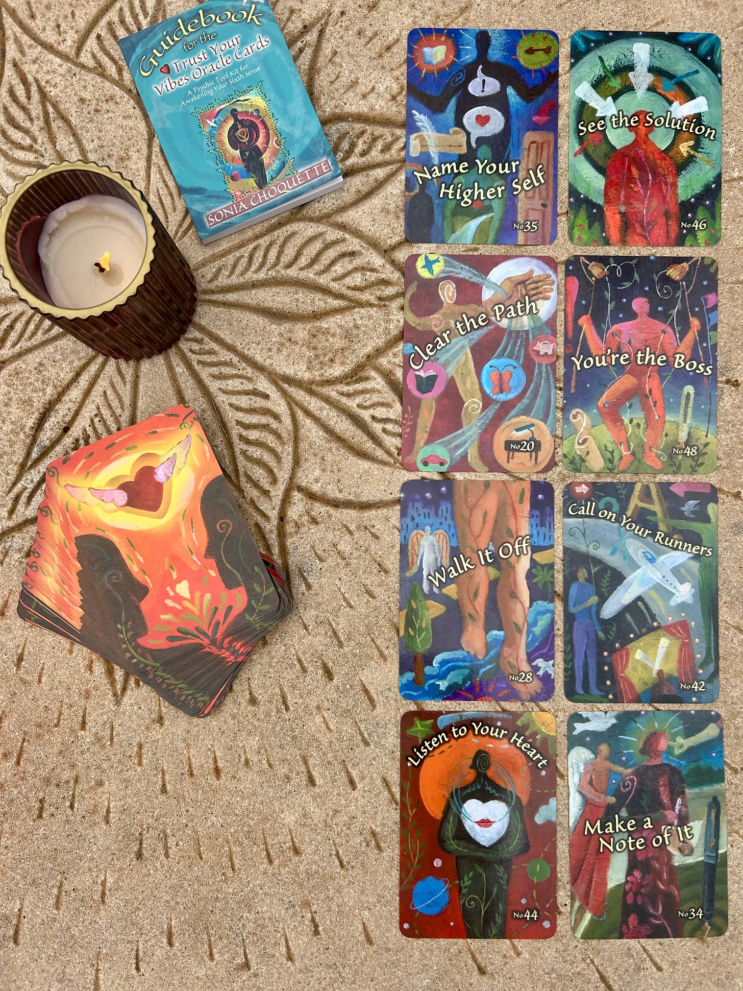 Sept 14 – 20, 2025 Oracle Card Spread Revealed - Relationship Energy Dynamics - Card sets are numbered 1, 2, 3 & 4 from top-to-bottom.