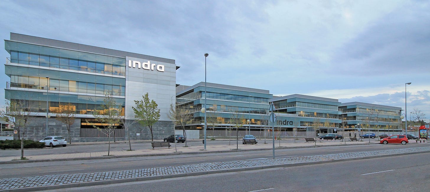 Indra headquarters in Alcobendas, Spain Indra headquarters in Alcobendas, Spain