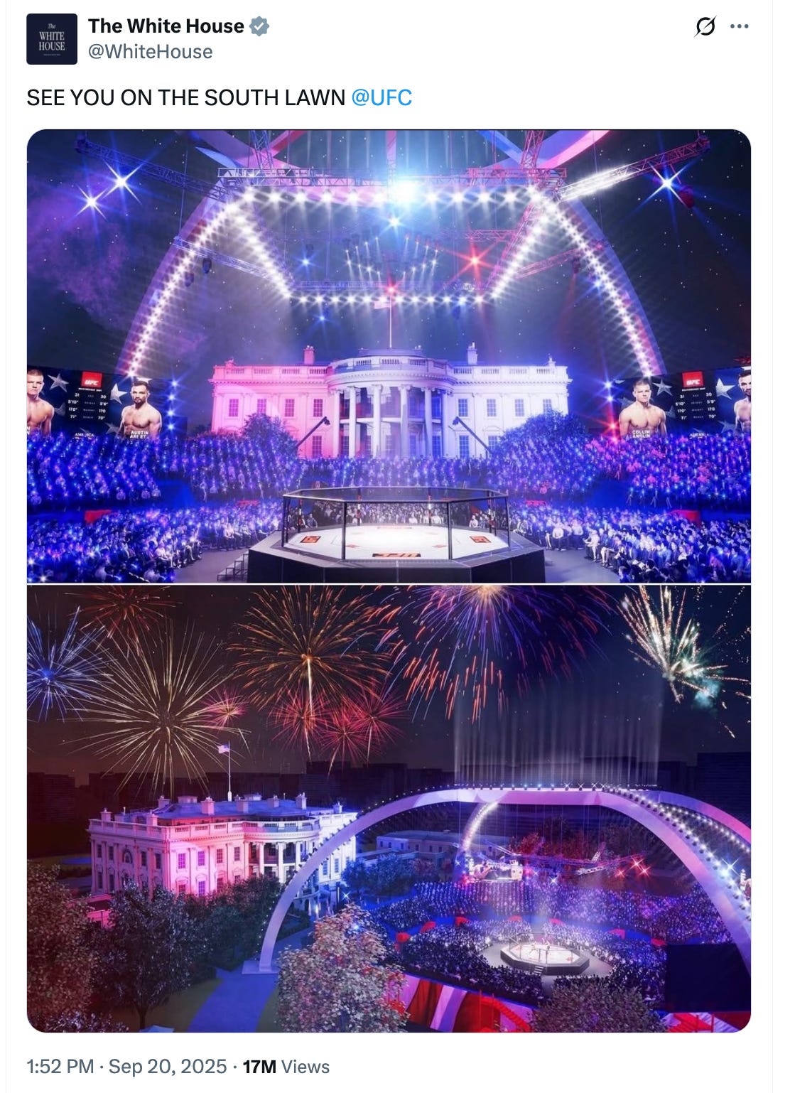 The White House: See you on the South Lawn @UFC The White House: See you on the South Lawn @UFC