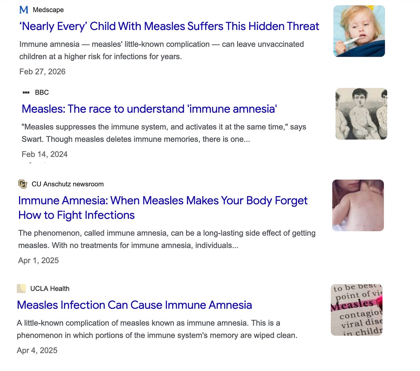 When measles doesn't kill you, it doesn't leave you stronger - it leaves you with immune amnesia and a risk of dying with SSPE.