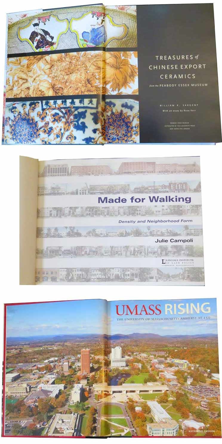 Coffee table book title page examples.