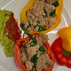 Stuffed colorful bell peppers