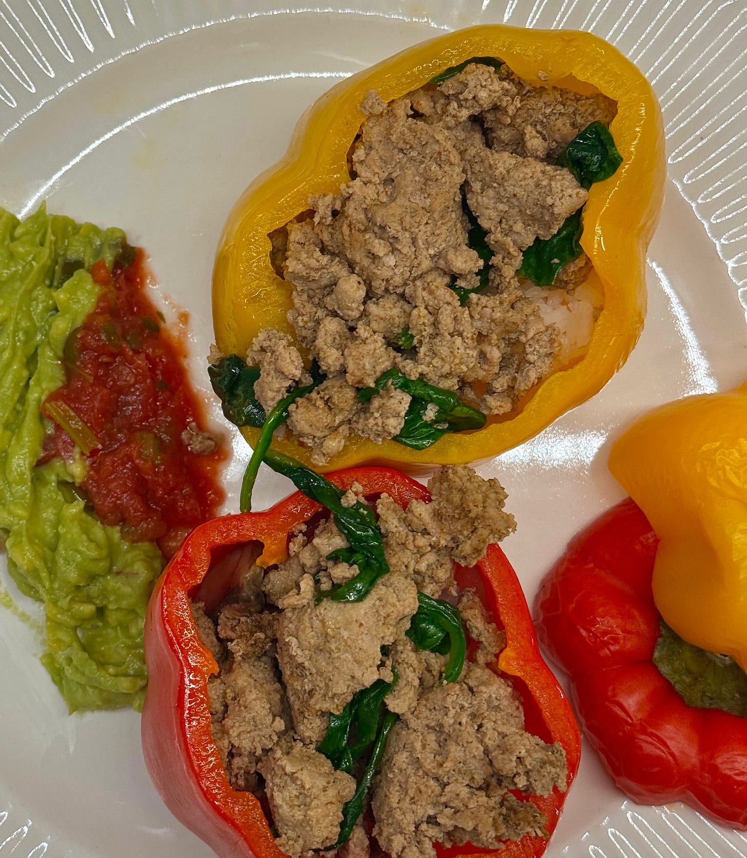 Easy dairy free dinner with bell peppers and veggies