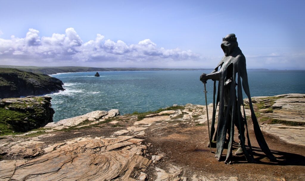 Sculpture of King Arthur at Tintagel Sculpture of King Arthur at Tintagel