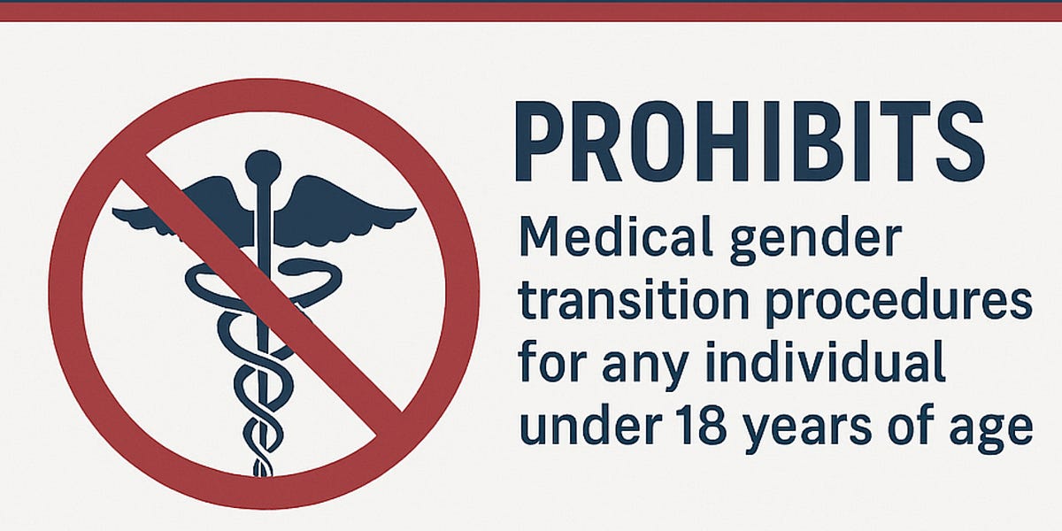 🛑 DOJ Backs Bill to End Gender-Based Medical Mutilation of Minors