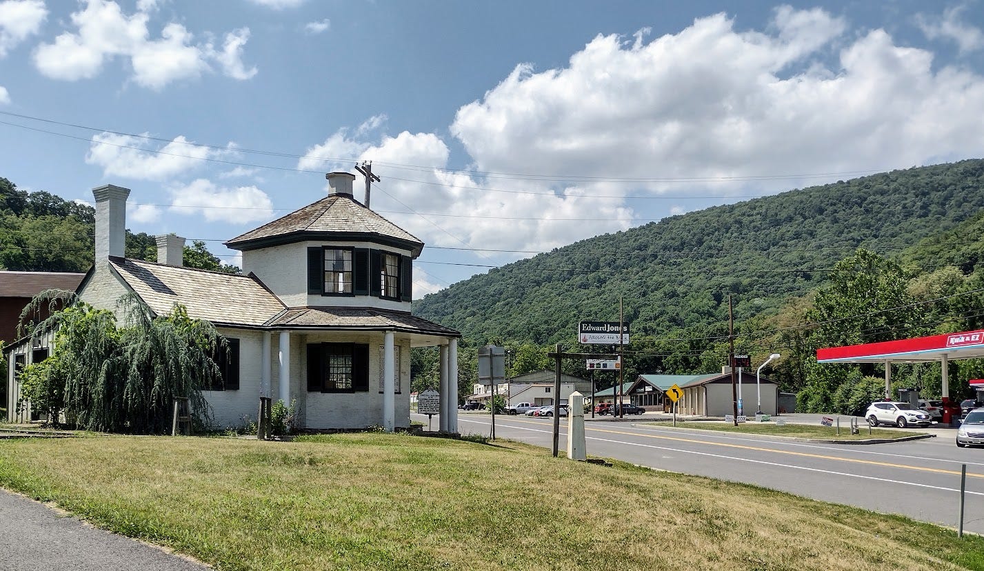 Toll house on US 40 in Maryland