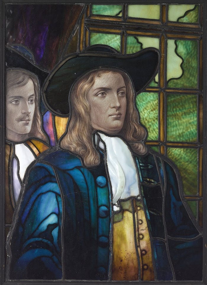 William Penn stained glass rendering, Brooklyn Museum.