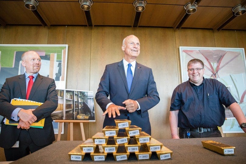 In 2017, Bundesbank Executive Board member showed the press part of Germany's gold reserves after repatriation operations from New York and Paris were completed three years ahead of schedule. Money Metals Exchange. In 2017, Bundesbank Executive Board member showed the press part of Germany's gold reserves after repatriation operations from New York and Paris were completed three years ahead of schedule. Money Metals Exchange.