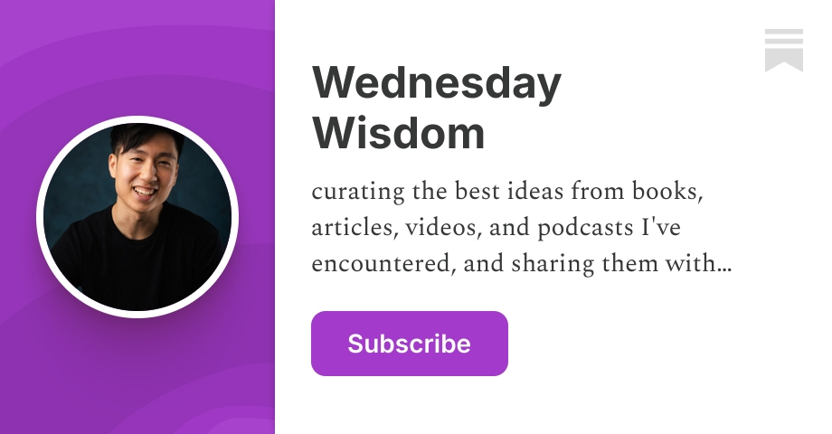 Wednesday Wisdom | David | Substack