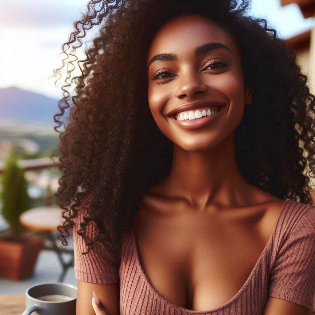 African American Woman living a good fulfilled life