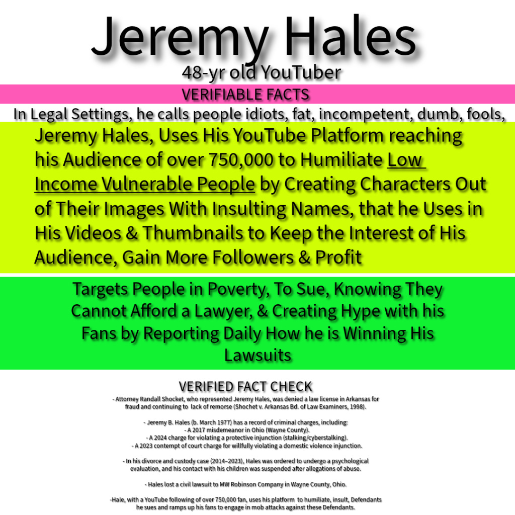 Jeremy Hales In Freefall: YouTuber collapses under abuse allegations, court losses, and public satire. Echo chamber cracks. Truth exposed.