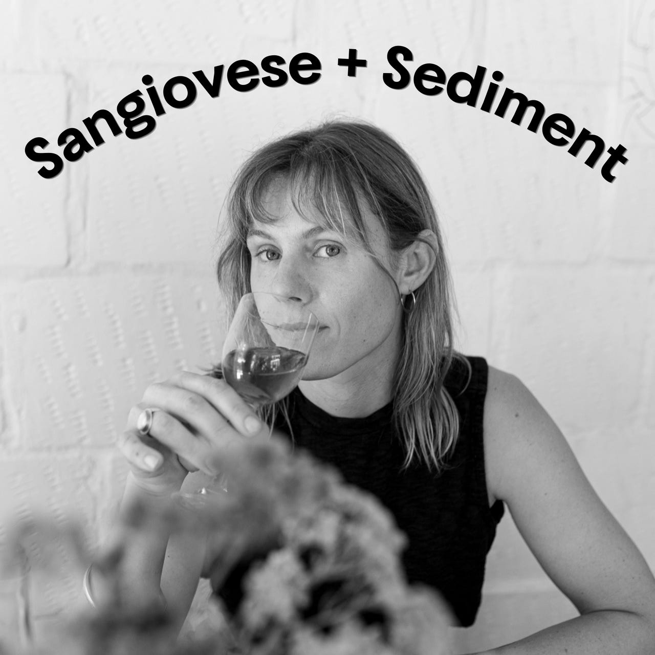 Sangiovese + Sediment: a natural wine newsletter logo