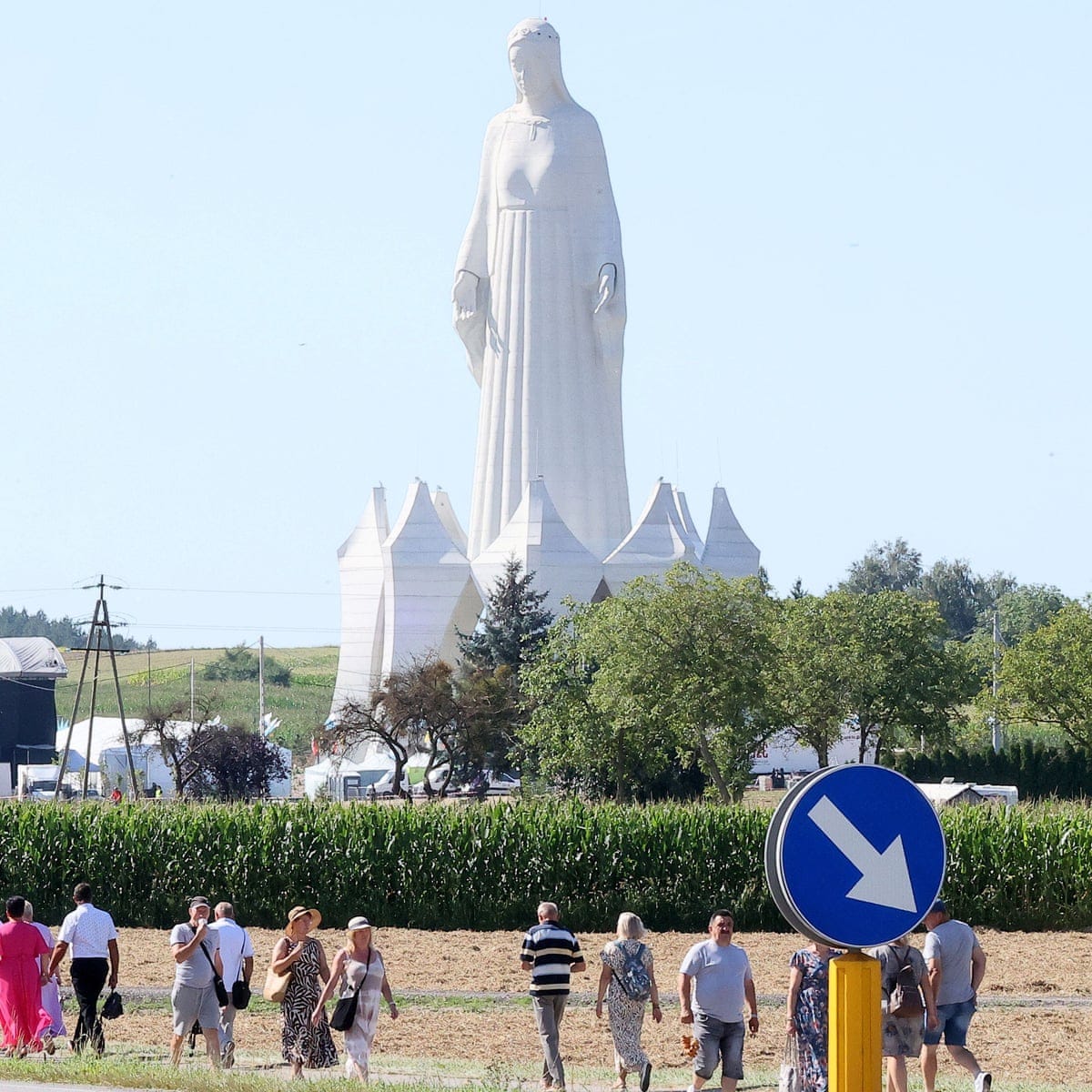 Europe's tallest Virgin Mary statue unveiled in small Polish village |  Poland | The Guardian