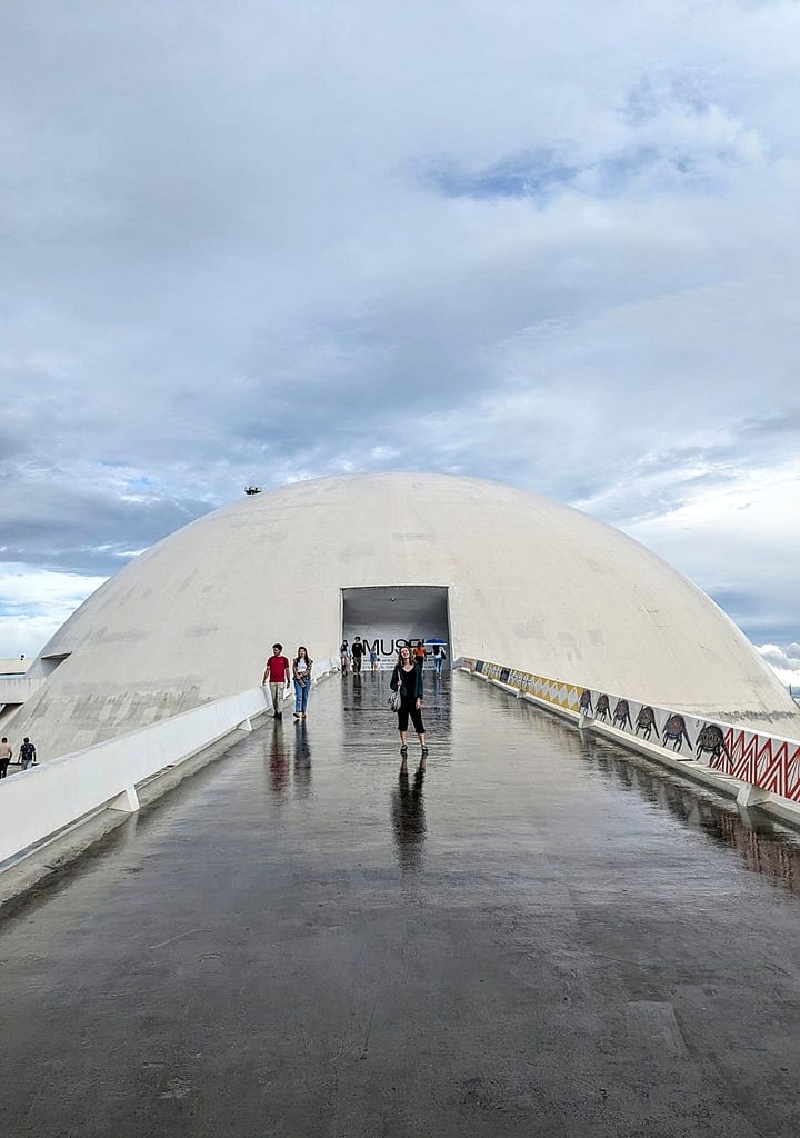 Left: the National Congress building; Right: the Museu Nacional da Republica