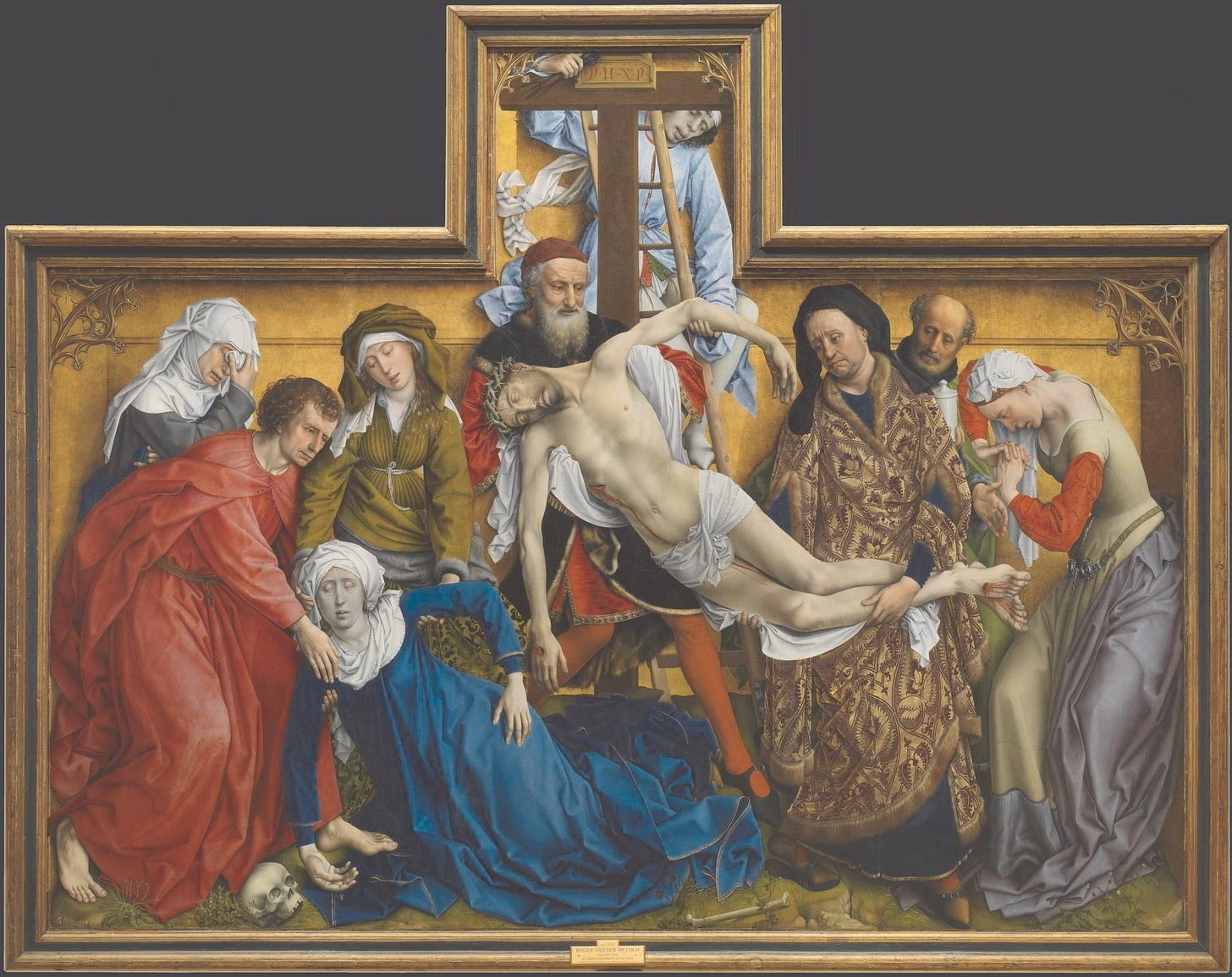 The Descent from the Cross. Rogier van der Weyden - Easy-to-read artwork -  Museo Nacional del Prado