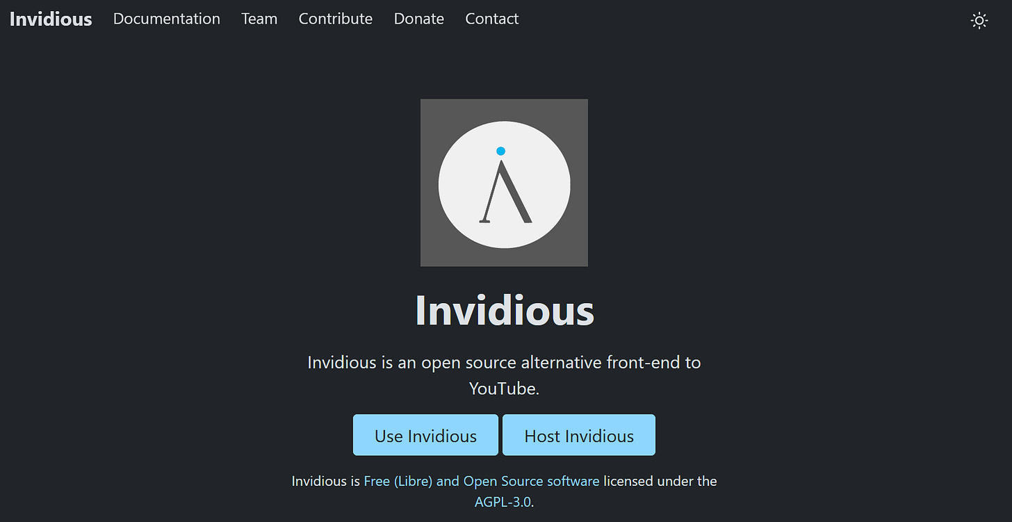 Invidious Website