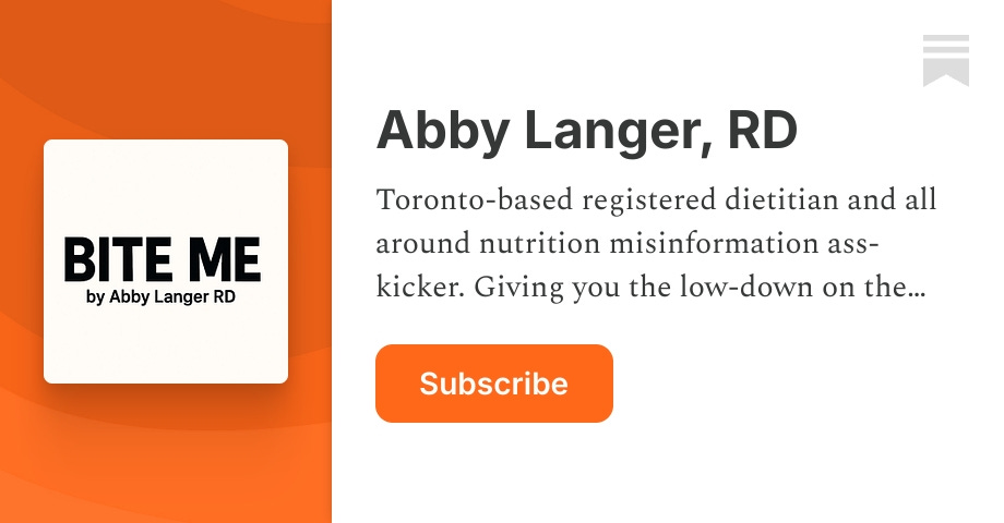Abby Langer, RD | Substack