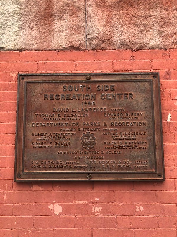 Naming of the South Side Recreation Center 1950