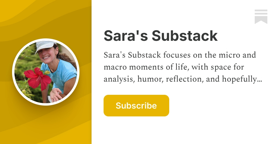 Sara's Substack | Substack