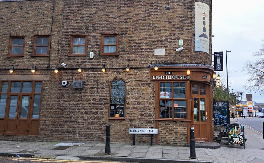 An east London pub