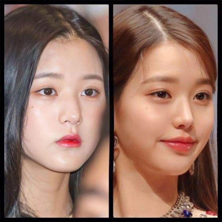K-Pop Idol Facial Transformations