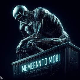 memento mori in futuristic style with thinker. ObrĂĄzek 1 z(e) 4 memento mori in futuristic style with thinker. ObrĂĄzek 1 z(e) 4