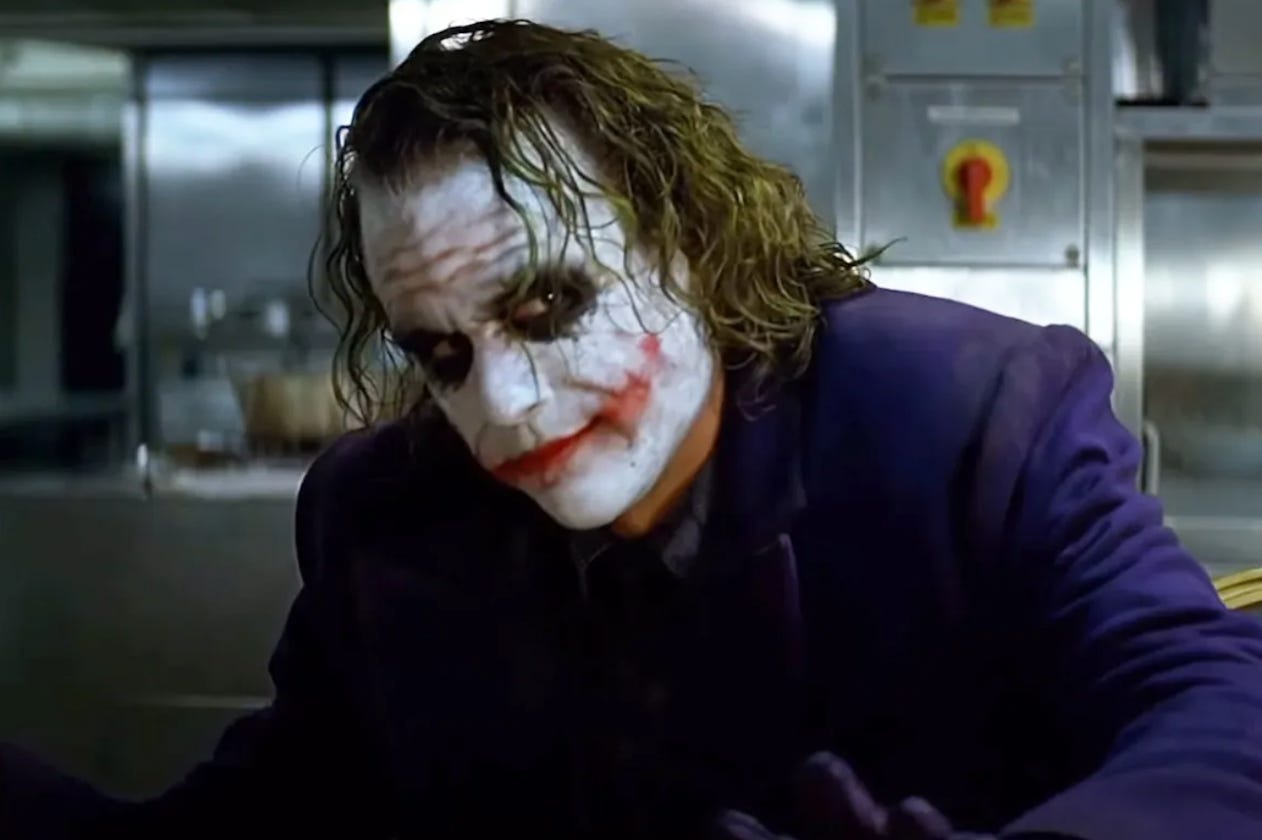 Heath Ledger as the Joker