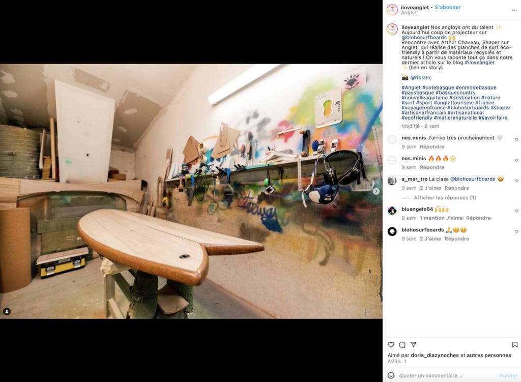 Atelier de construction de planche de surf