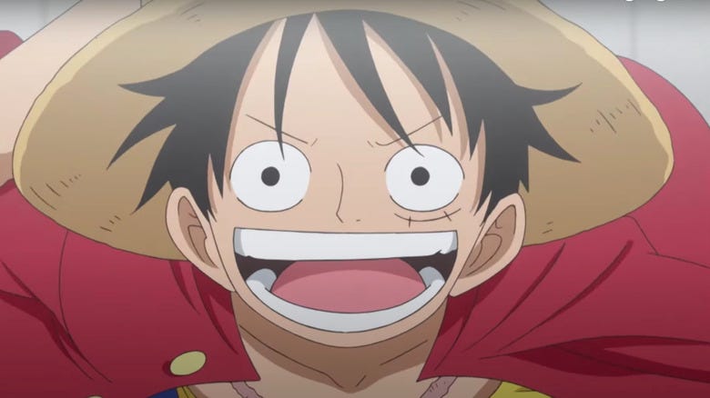 Luffy smiling in One Piece Luffy smiling in One Piece