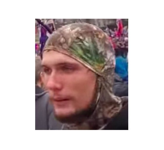 Riley D. Kasper outside the U.S. Capitol on Jan. 6, 2021