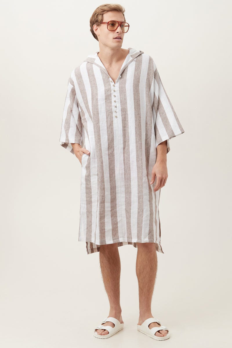 ROBLES CAFTAN in CANYON CLAY/WHITE ROBLES CAFTAN in CANYON CLAY/WHITE