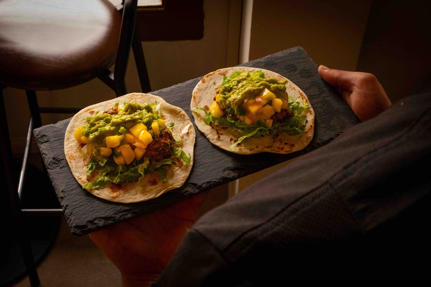 beef tacos with mango salsa