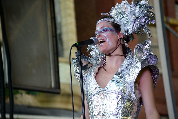 Aluminum foil and cardboard.