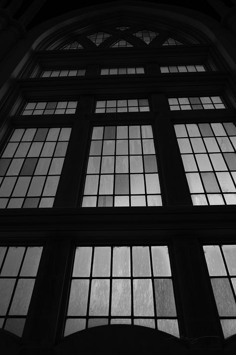 library study space, former student images, college seal, sundial, pool hall, stained glass windows, astronomy