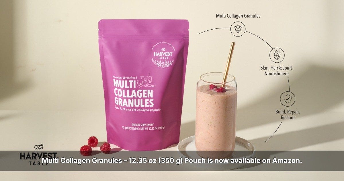 South African Wellness Brand The Harvest Table Launches Multi Collagen Granules on Amazon South African Wellness Brand The Harvest Table Launches Multi Collagen Granules on Amazon