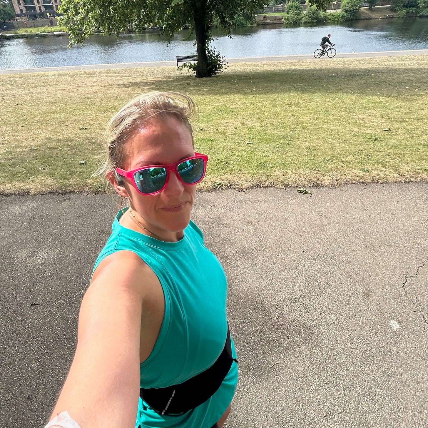 Image of me running by the river
