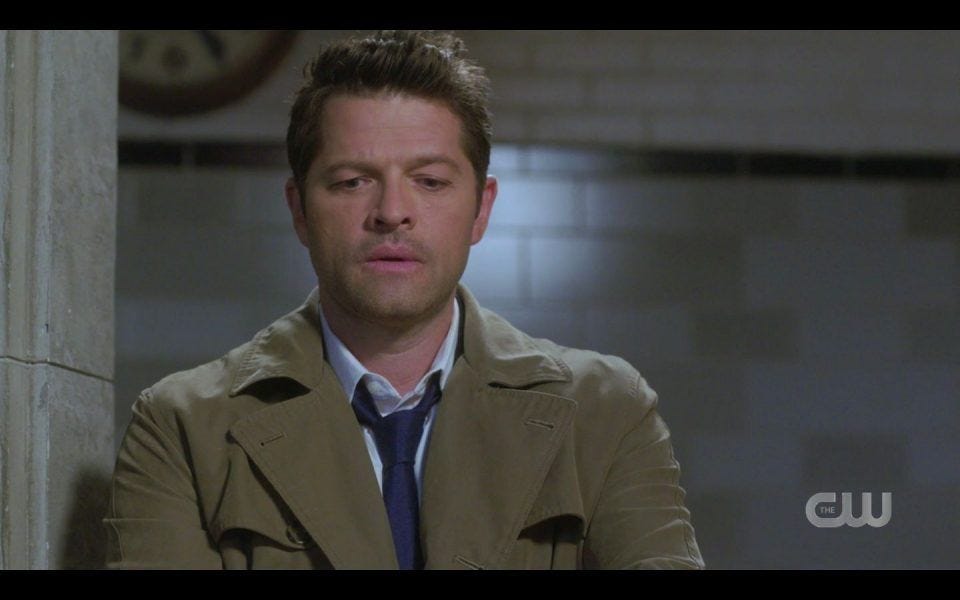 Castiel contemplating killing young girl SPN 1507 Castiel contemplating killing young girl SPN 1507