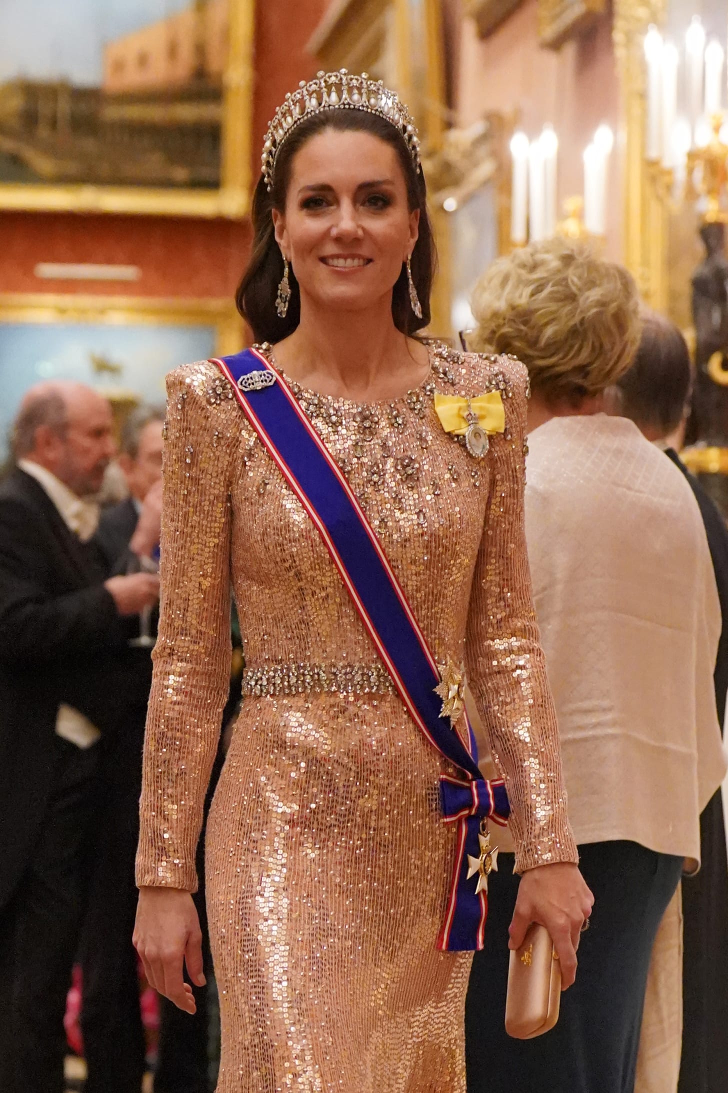 Princess Catherine wearing the Lover's Knot tiara Princess Catherine wearing the Lover's Knot tiara