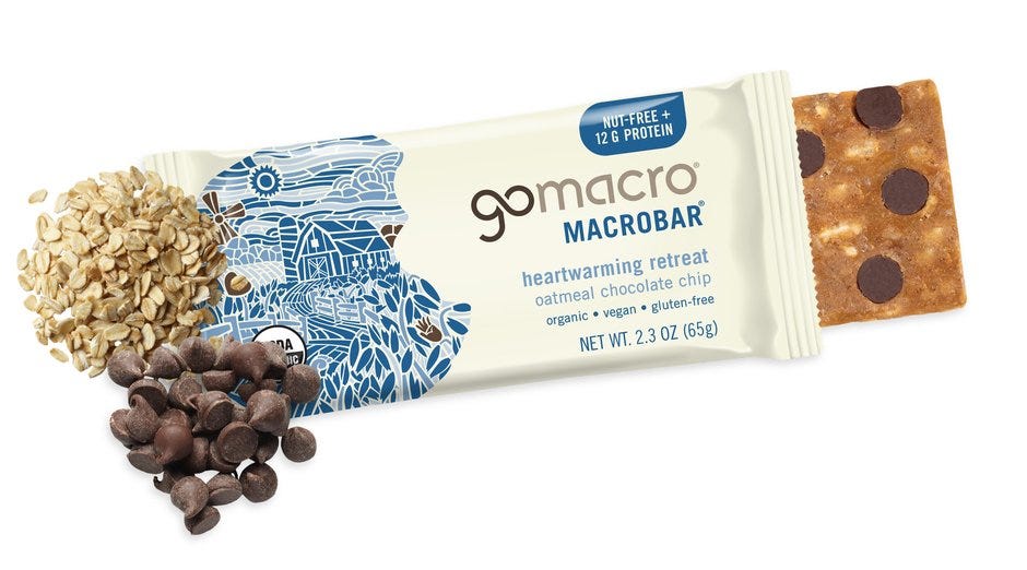 Oatmeal Chocolate Chip Protein Bars | GoMacro