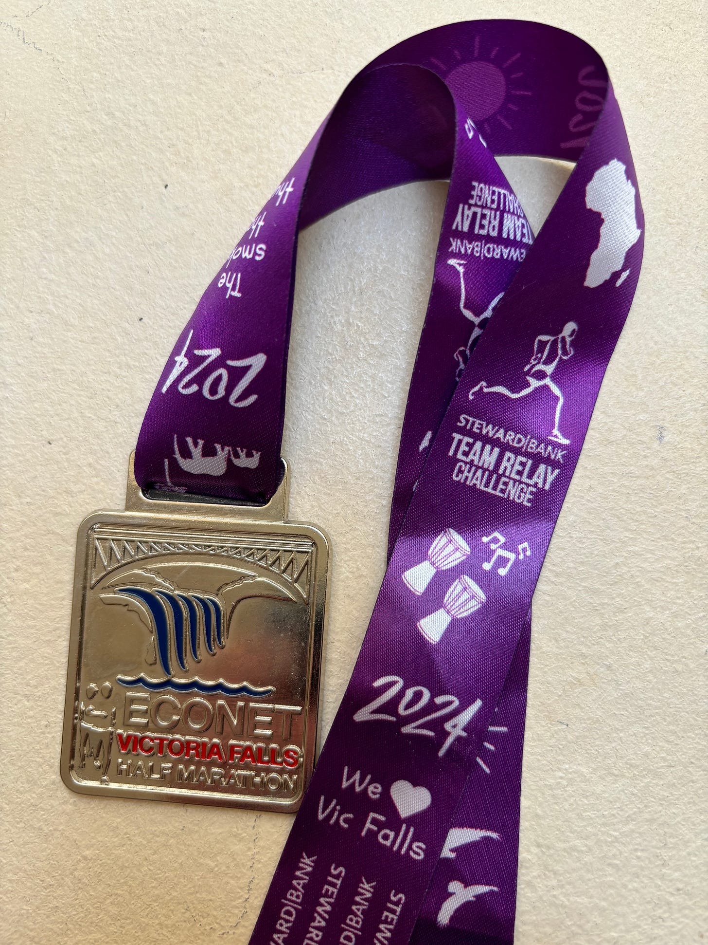 Victoria Falls Marathon — 2024 Relay medal.