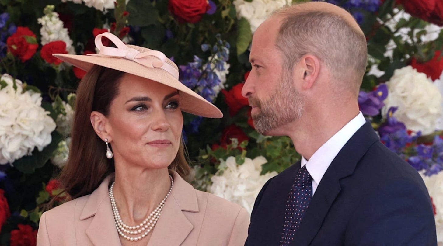 Princess Catherine looking fondly at Princess William