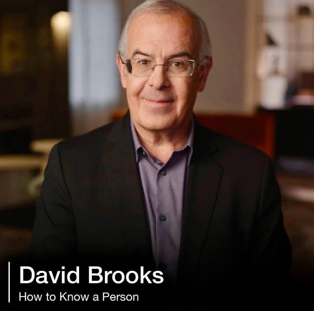 David Brooks: How To Know A Person - - Podcast-Items - Life Stories  Interviews