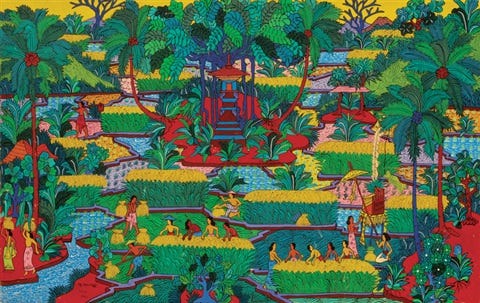 Rice harvesting by I Wayan Dampuk on artnet