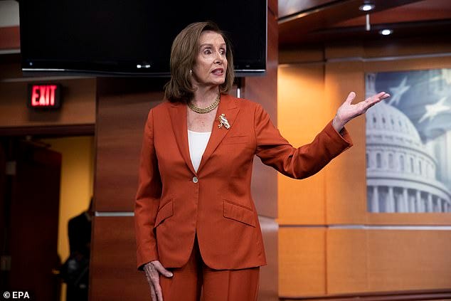 Pelosi insists NO Supreme Court Justices are 'in danger' after Dems blocked  bill for more security | Daily Mail Online