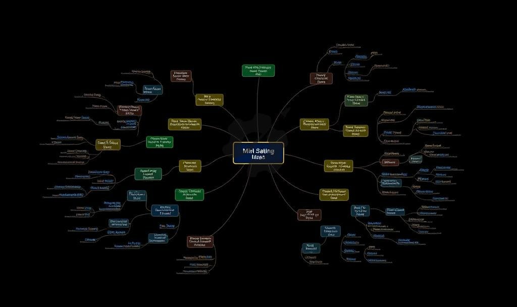 AI generated image of a multi-layered mind map