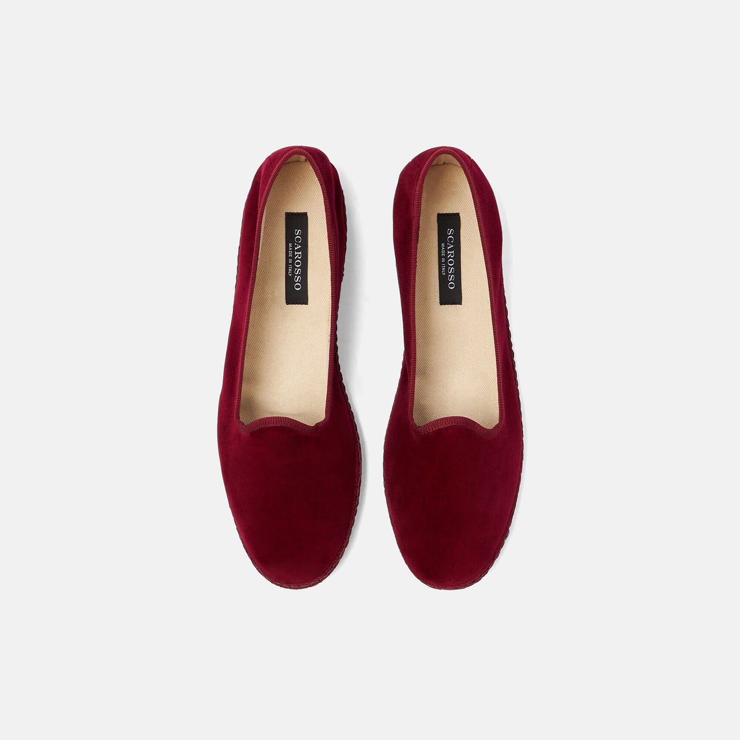 Valentino Burgundy Velvet Friulane Slippers for Men | Scarosso®