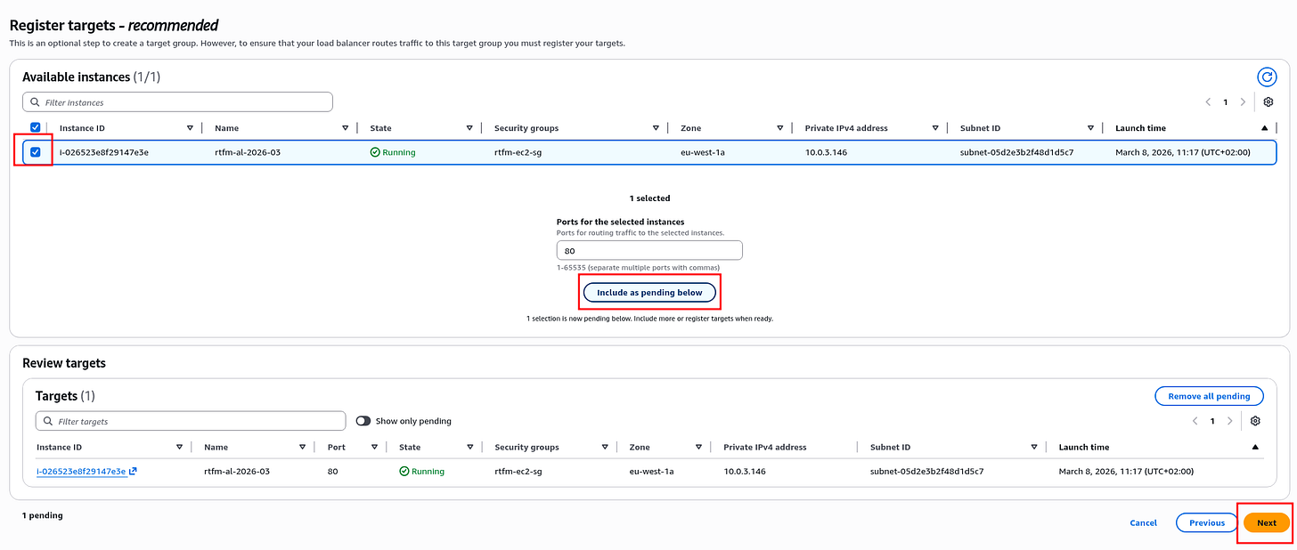 AWS: basic infrastructure setup for WordPress