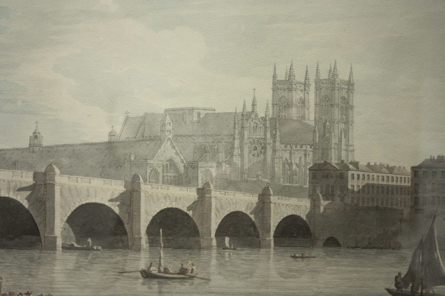 stone arch bridge over River Thames