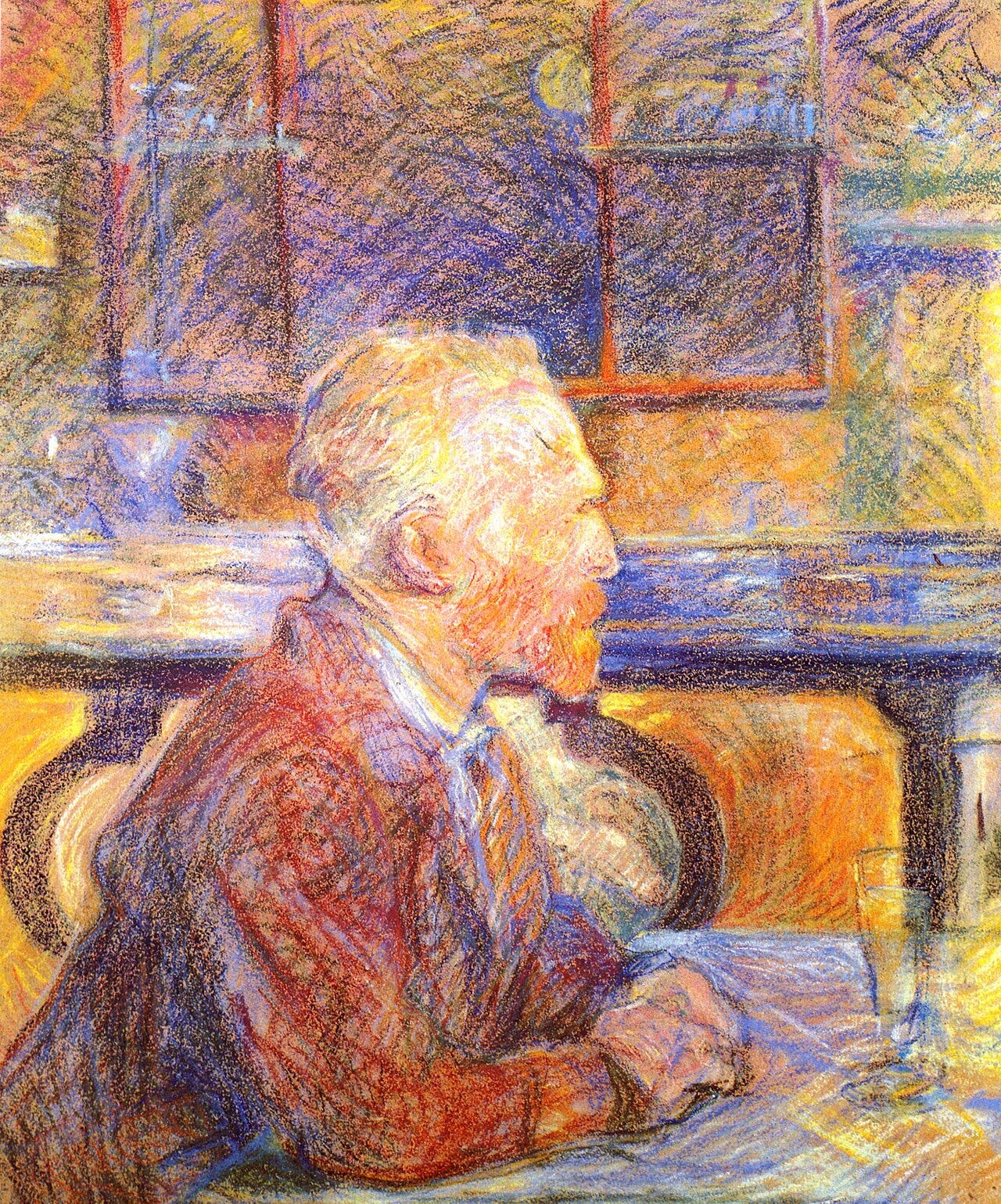 Toulouse Lautrec pastel portrait of Vincent van Gogh Toulouse Lautrec pastel portrait of Vincent van Gogh