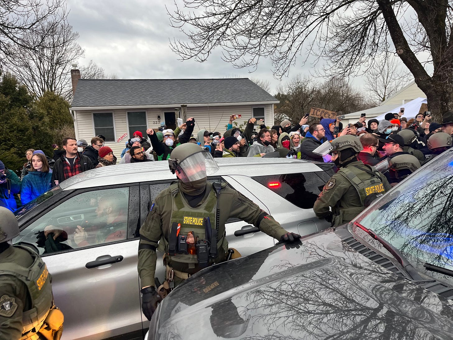 Dozens Protest at Scene of ICE Action in South Burlington | Seven Days Dozens Protest at Scene of ICE Action in South Burlington | Seven Days